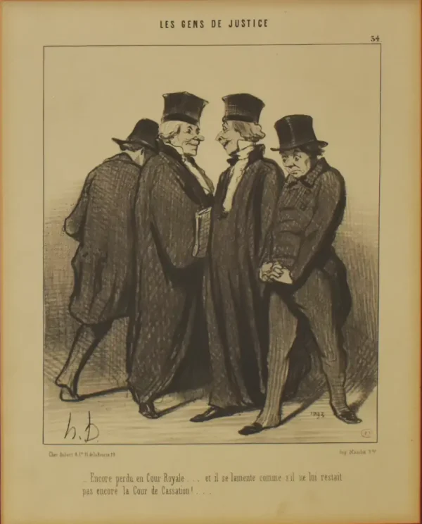 Honoré Daumier (1808-1879), serie “Les Gens de Justice”, nº 34, Francia, Litografía