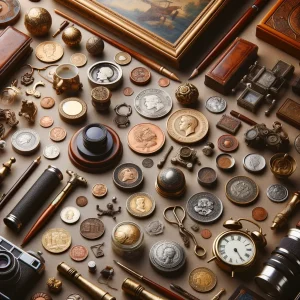 Esta imagen captura el espíritu del coleccionismo, mostrando una variedad de objetos coleccionables que reflejan la diversidad y riqueza de este apasionante hobby